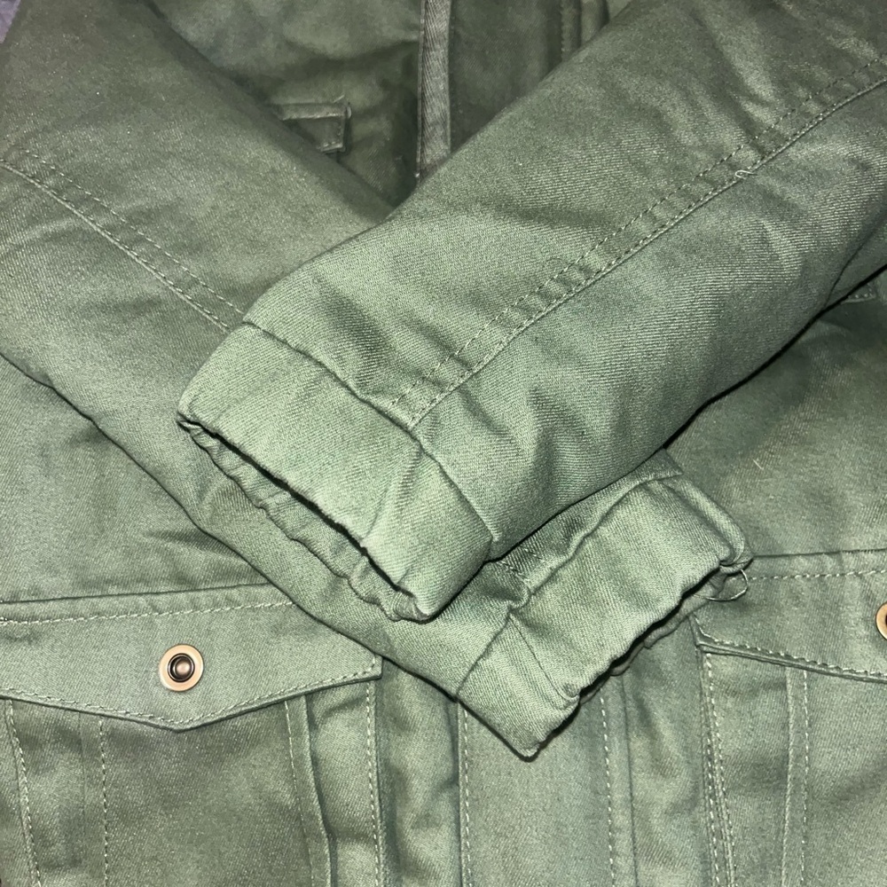 Cat & Jack Olive Hooded Raincoat - Picture 5 of 5